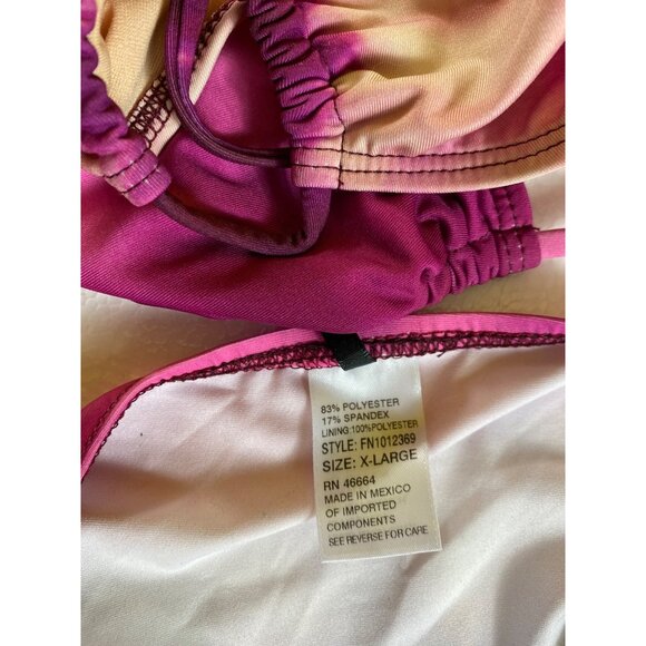 Fashion Nova Ombre Halter Bikini X-Large Pink/Beige Swimwear Sexy Beach Pool Y2K - Picture 7 of 9